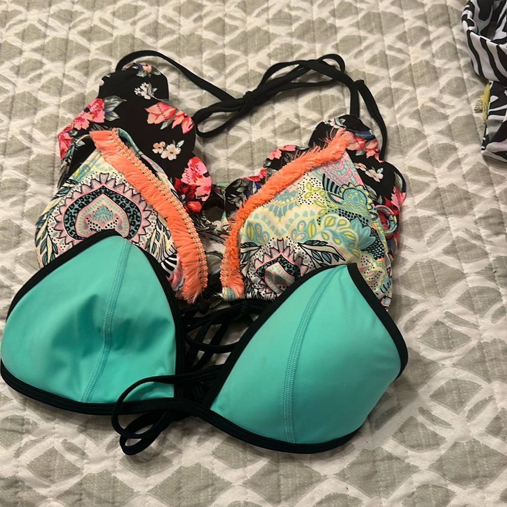 Set of bikini tops